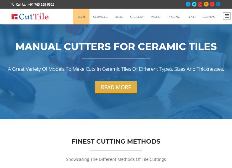 Cut Tile Professional Tile Cutting WordPress Theme