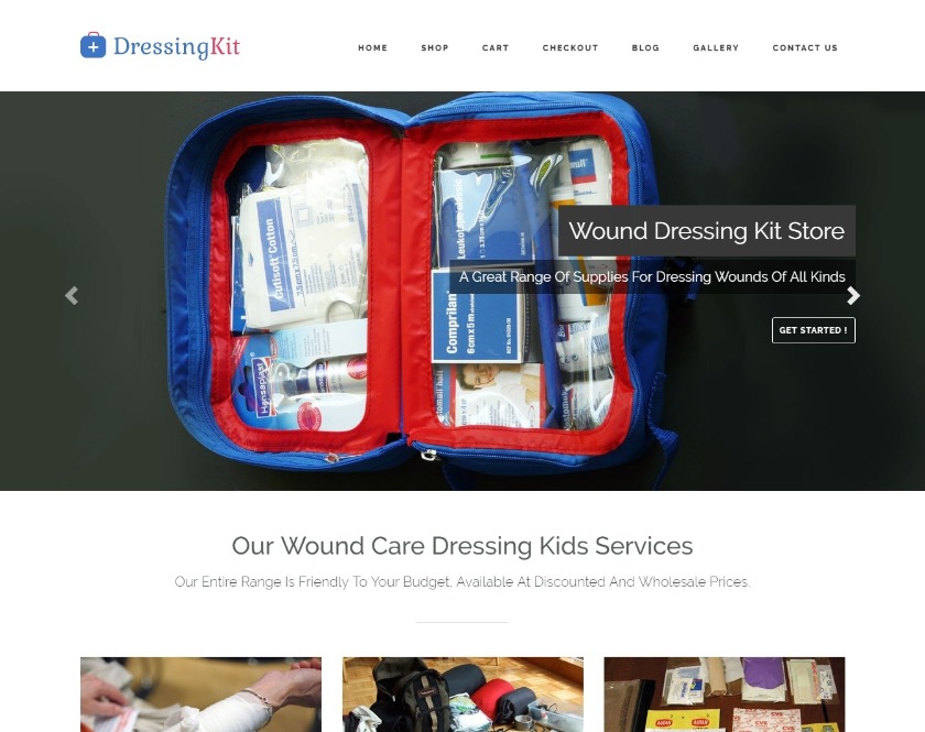 Dressing Kit Wound WordPress Theme