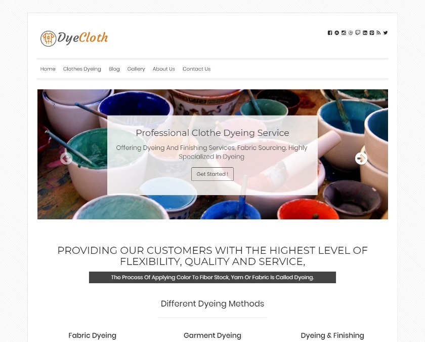 Dye Cloth Cloth Dyeing WordPress Theme