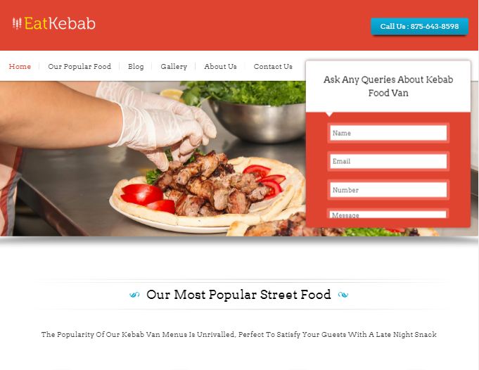 Eat Kebab Restaurant Van WordPress Theme & Template