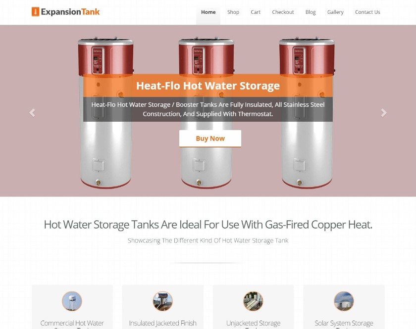 Expansion Tank Hot Water Storage Tank WordPress Theme