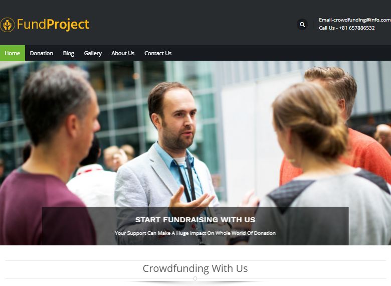 Fund Project Crowdfunding Company WordPress Theme