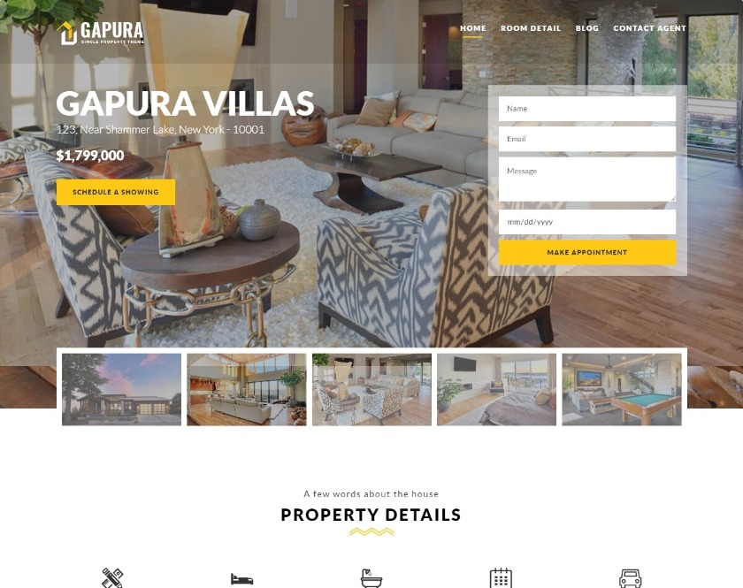 Gapura Single Property WordPress Theme