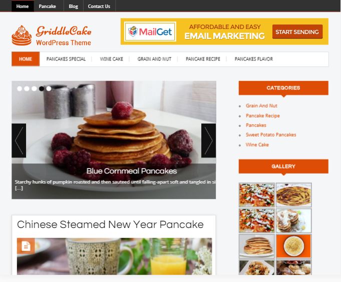 Griddle Cake Pancake WordPress Theme & Template