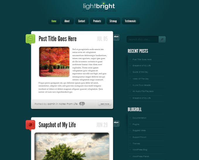 LightBright WordPress Theme