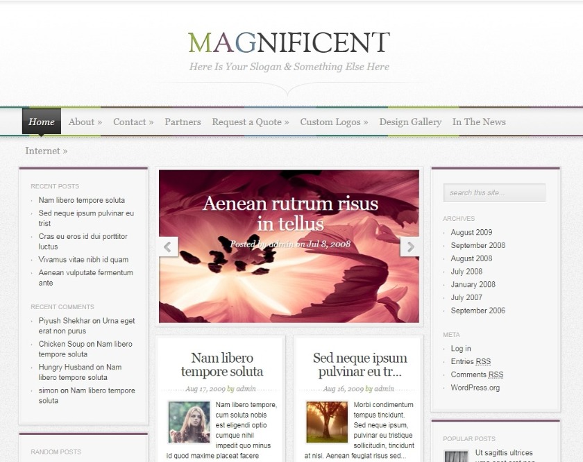Magnificent WordPress Theme