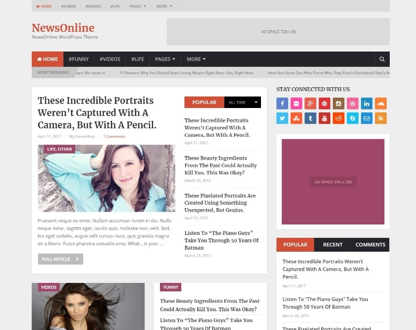 NewsOnline Professional Magazine WordPress Theme