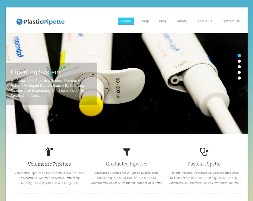 Plastic Pipette WordPress Theme