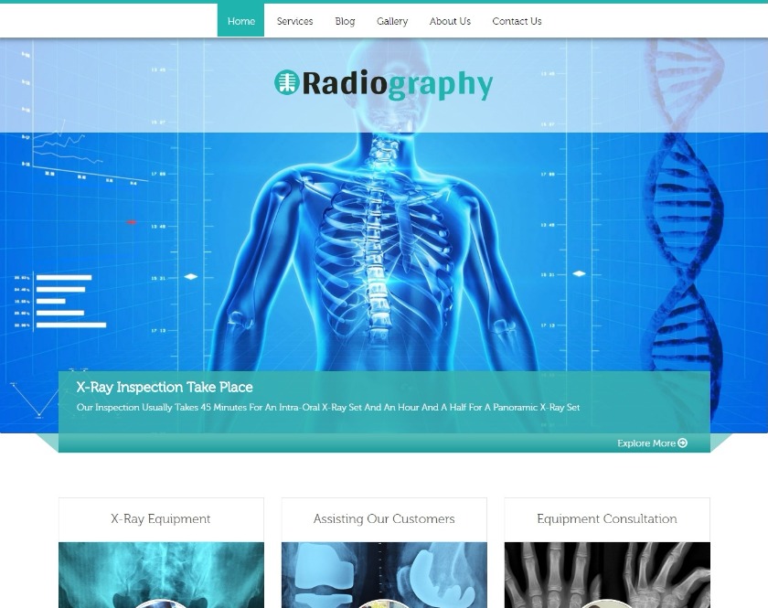 Radiography - X-Ray Service WordPress Theme