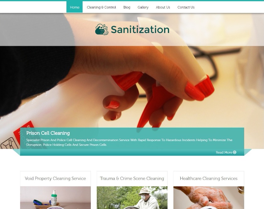 Sanitization Disinfection Serice WordPress Theme