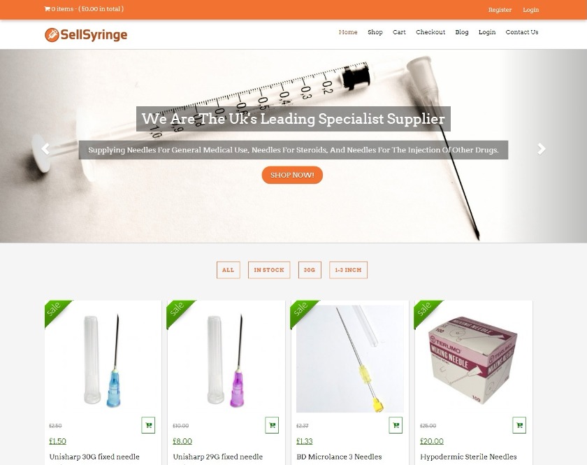 Sell Syringe Needle Sales WordPress Theme