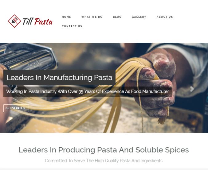 Till Pasta Making WordPress Theme & Template
