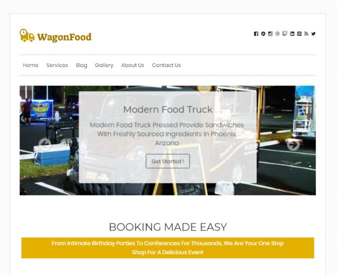Wagon Food Truck WordPress Theme & Template