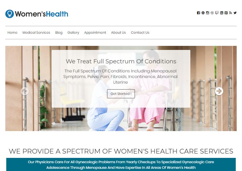 Women's Health Gynecologist WordPress Theme
