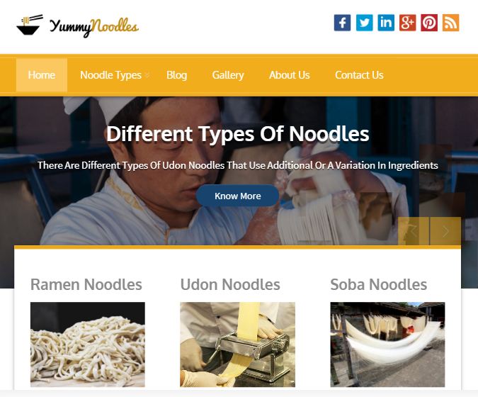 Yummy Noodles Making WordPress Theme