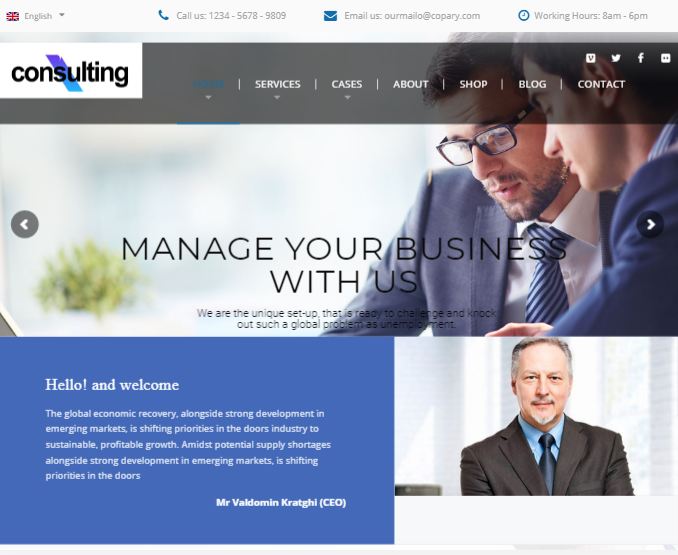 consulting wp theme