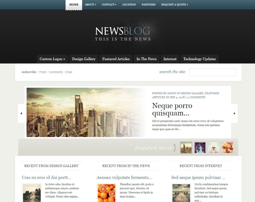 eNews WordPress Theme