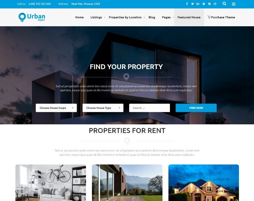urbanpoint real estate wordpress theme