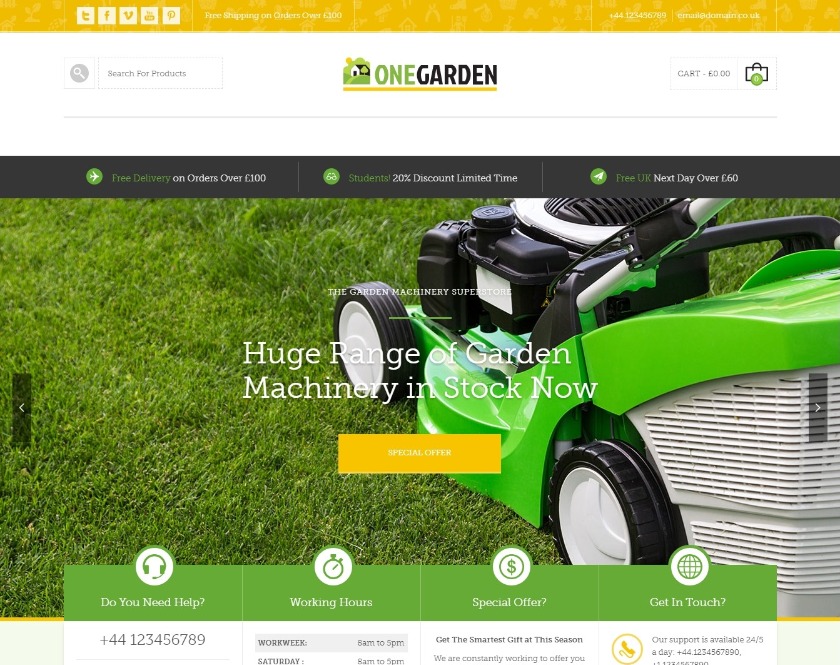 123 Garden Gardening & Landscape WordPress Theme