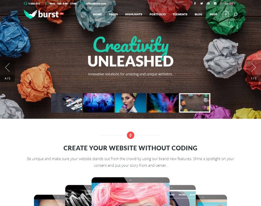 Burst WordPress Theme