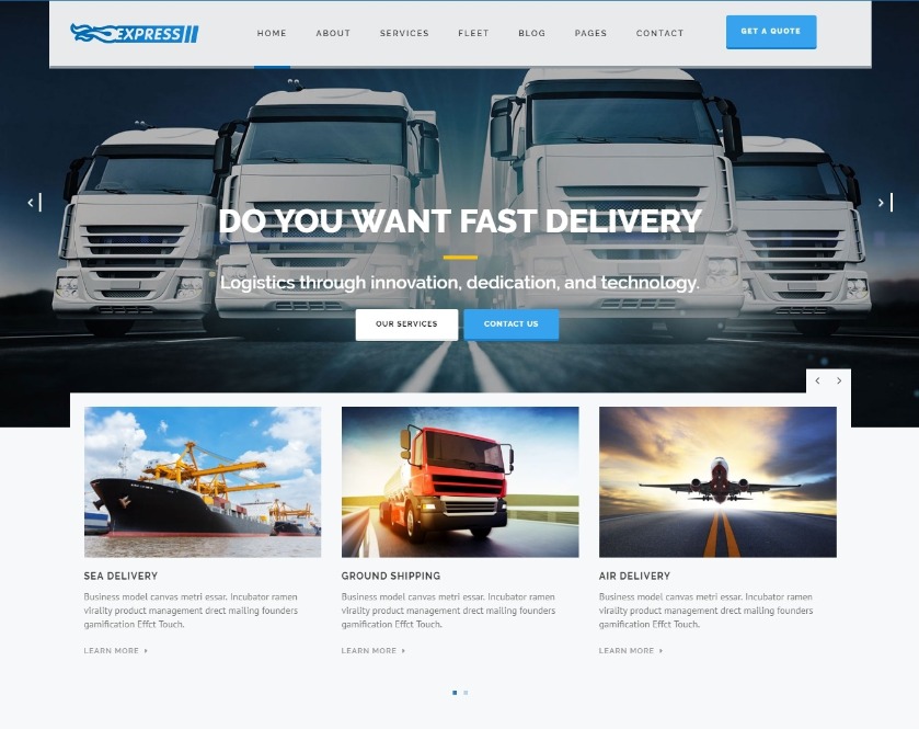 Express WordPress Transport and Logistics Theme