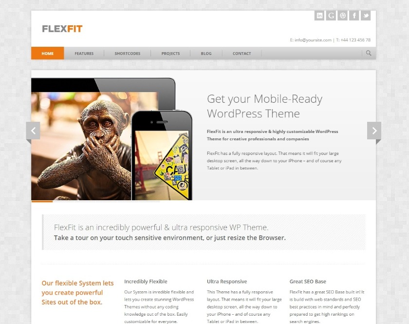 FlexFit Ultra-Responsive and Very Adaptable WordPress Theme
