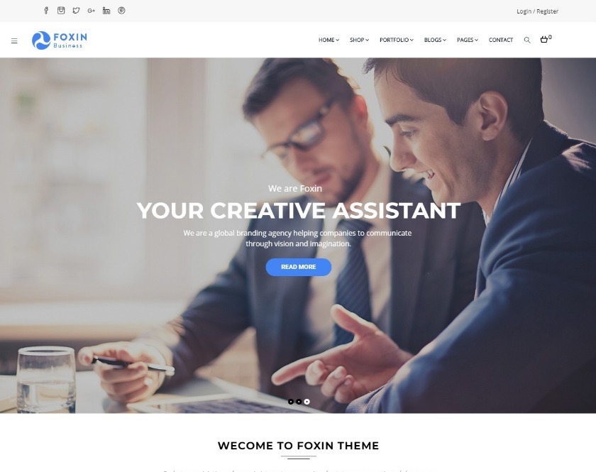 Foxin - Expert business WordPress Theme