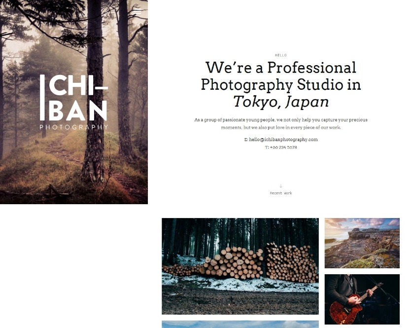 Ichiban Professional Photographers WordPress Theme