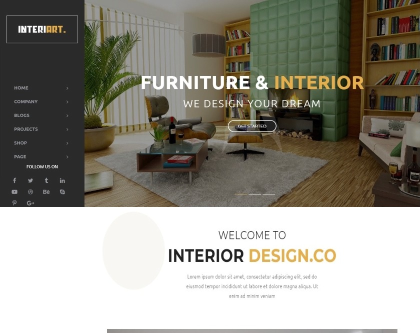 InteriArt Furniture and Interior WordPress Theme