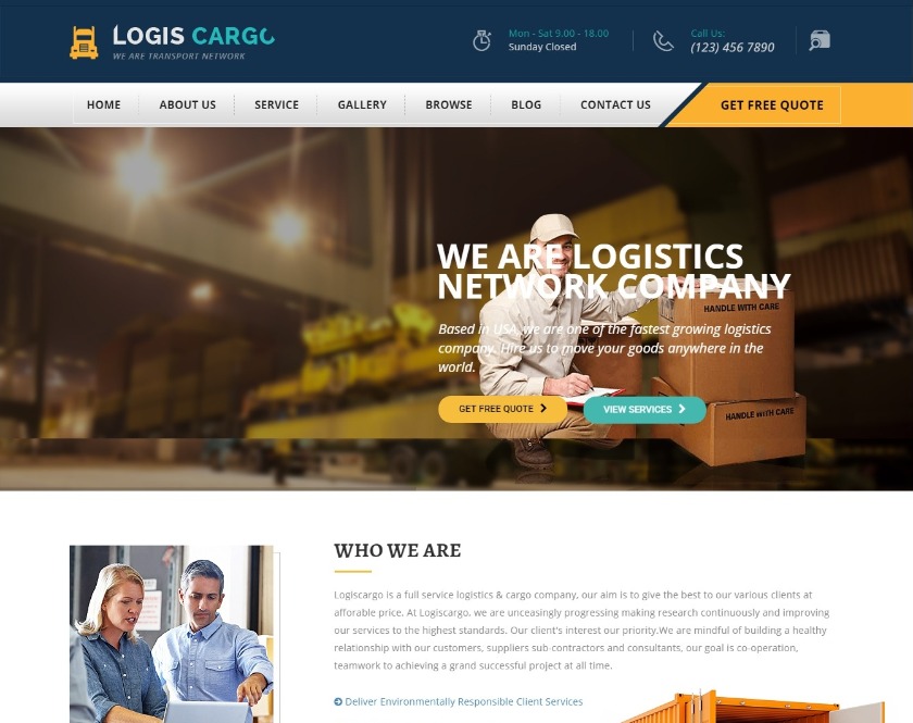 Logiscargo Professionally Designed WordPress Theme For Logistics