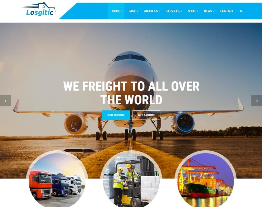 Logistic, Trucking, Transportation WordPress Theme