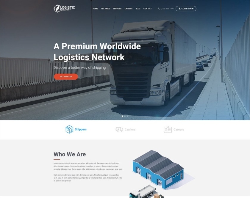 Logistics Logistic Organization WordPress Theme