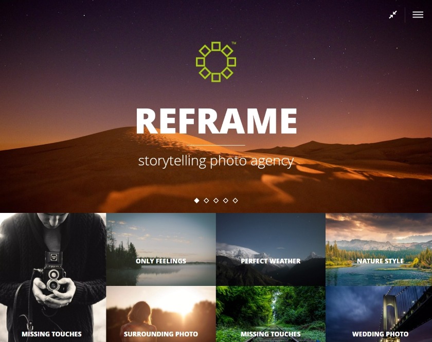 ReFrame Responsive Photography WordPress Theme
