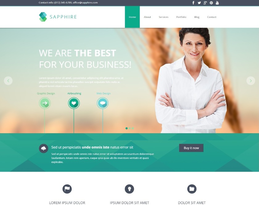 Sapphire Best Responsive WordPress Theme
