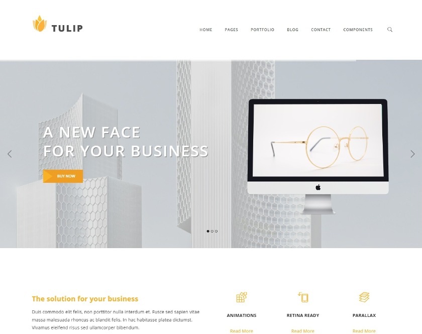Tulip Business Portfolio Pages WordPress Theme