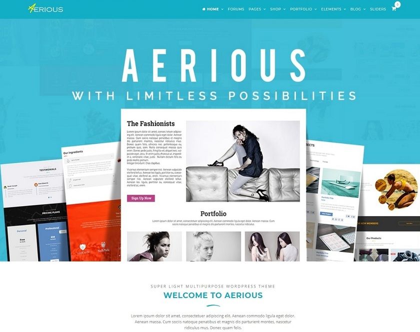 Aerious - Super Light Multipurpose WordPress Theme