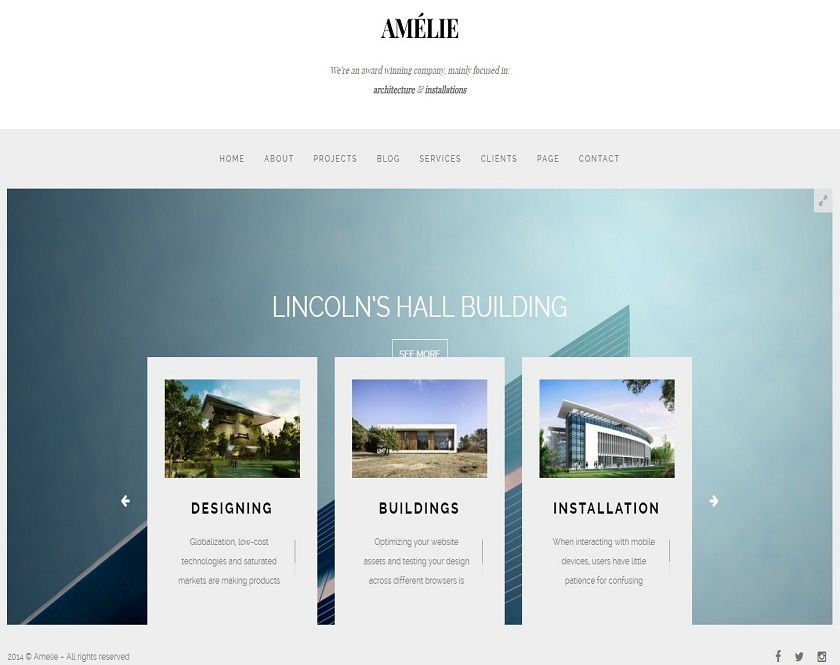Amelie - WordPress Theme for Creatives and Photographers