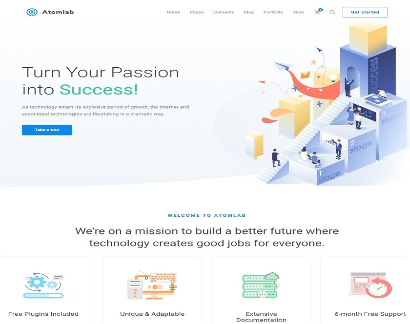 Atomlab - Multi-Reason WordPress Theme for New companies