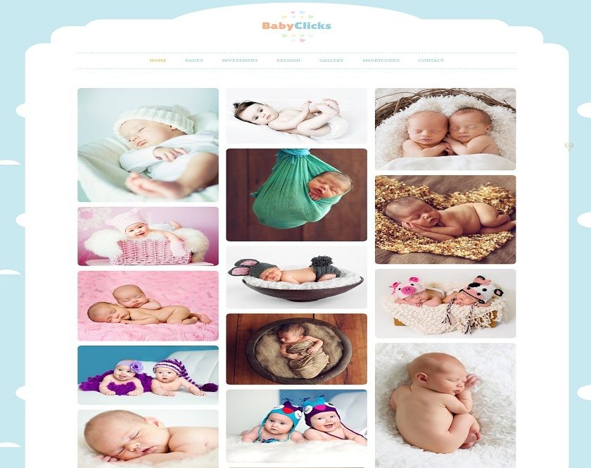Baby Photographer - Kids, and Child Photographic artists WordPress Theme
