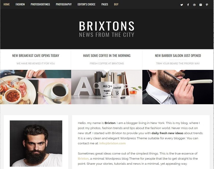 Brixton - Responsive WordPress Blog Theme