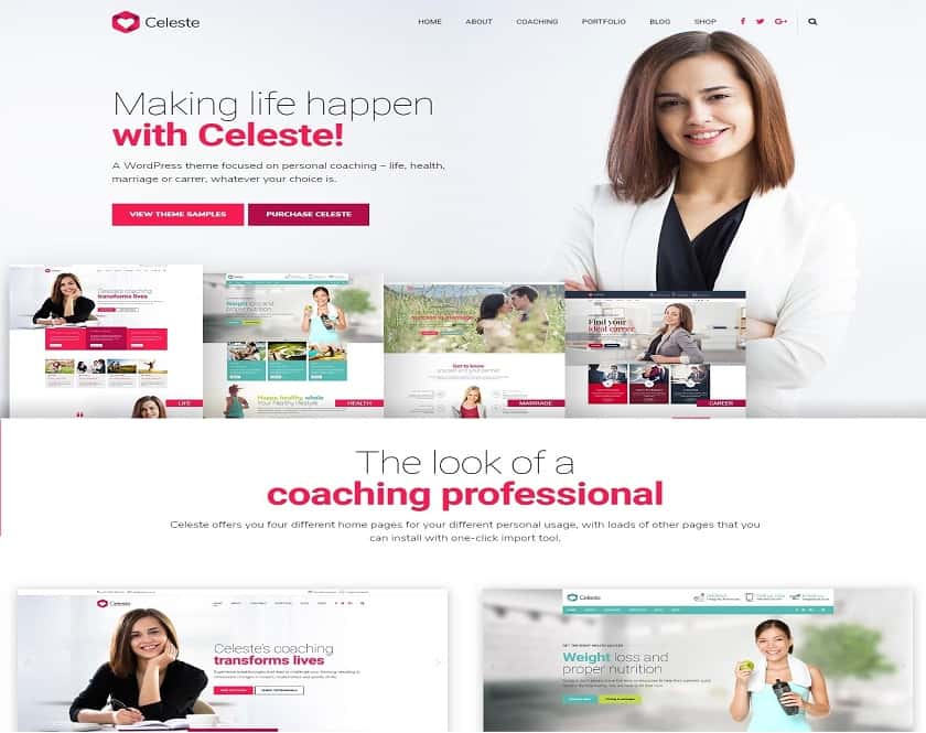 CELESTE -Life & Health Coaching WordPress Theme