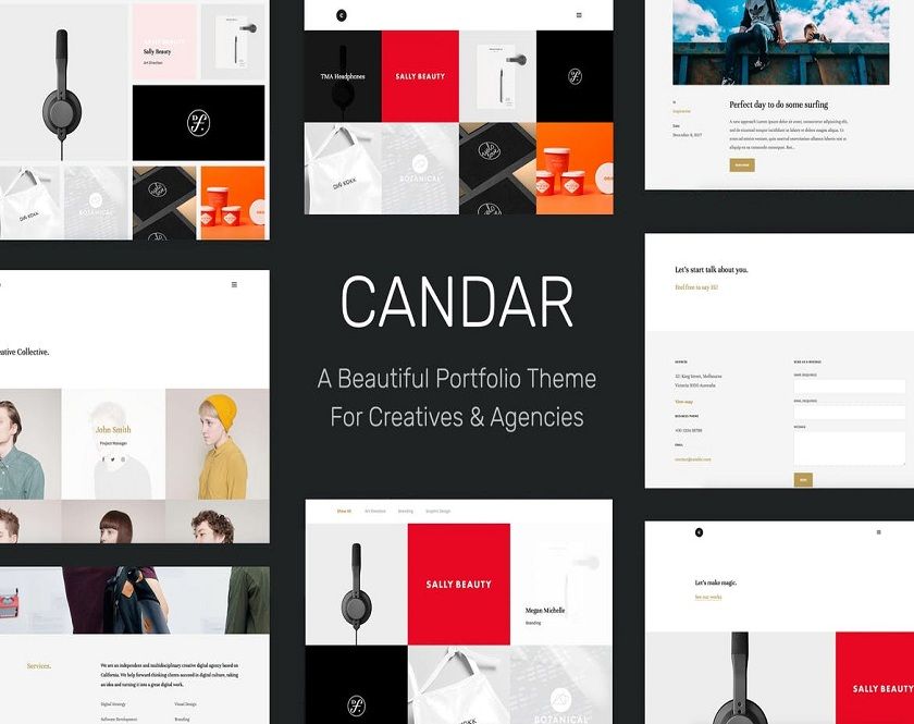 Candar - Moderate portfolio WordPress Theme
