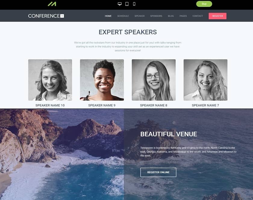 Conference - Meeting inventive WordPress theme