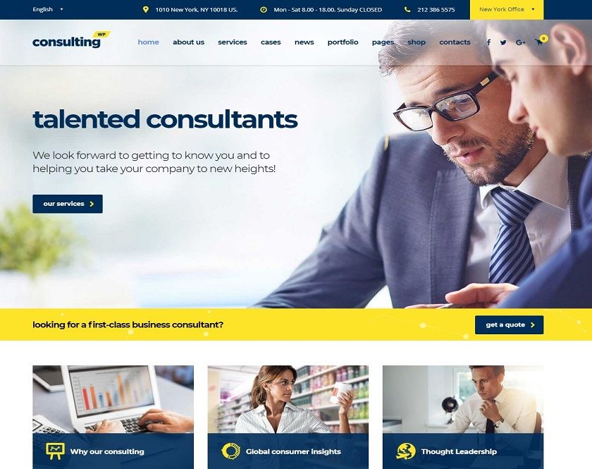 Consulting - Business and Fund WordPress theme