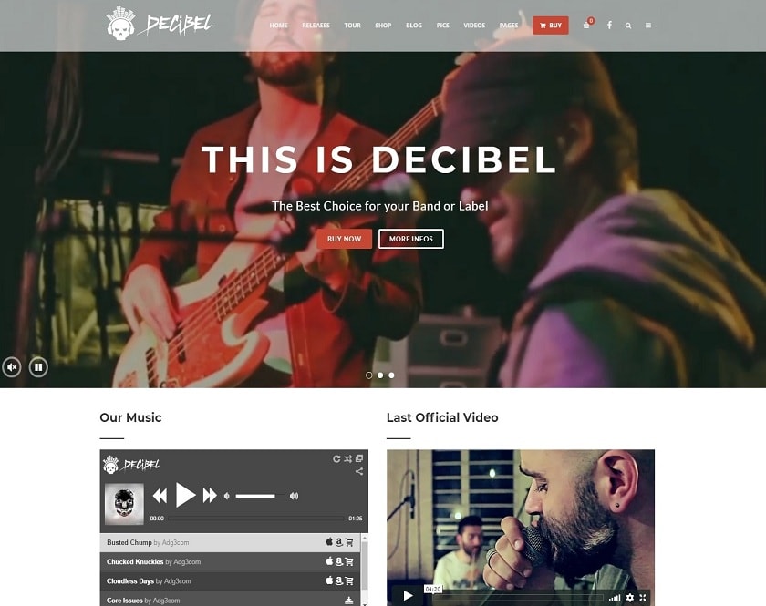 Decibel - Expert Music WordPress Theme