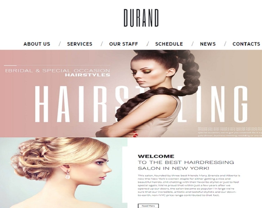 Durand - Beauty and Hair Salon WordPress Theme