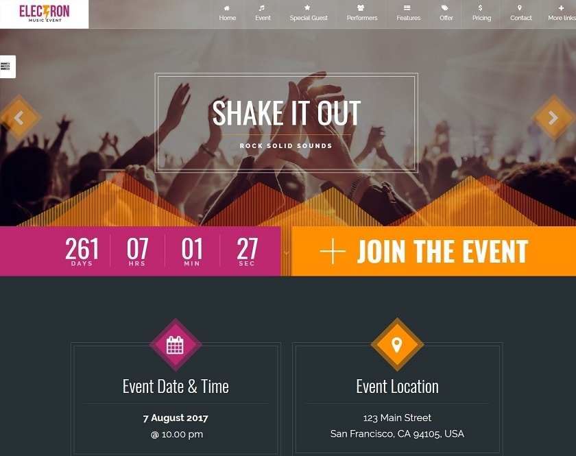 Electron - OccasionEvents Show and Conference WordPress Theme