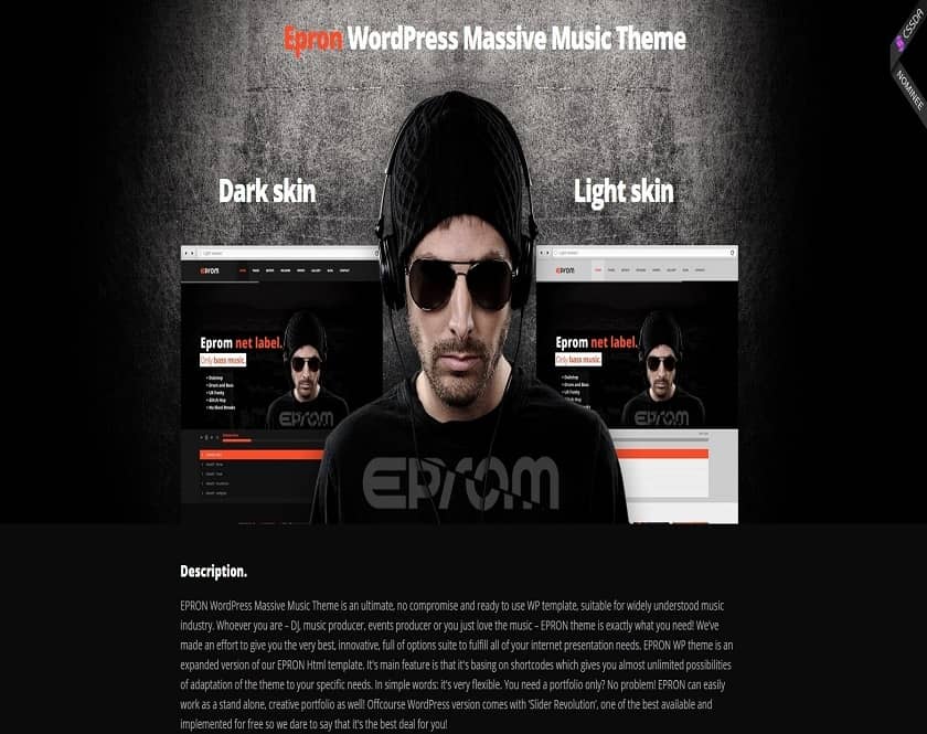 Epron - Responsive Music and Occasions WordPress Theme