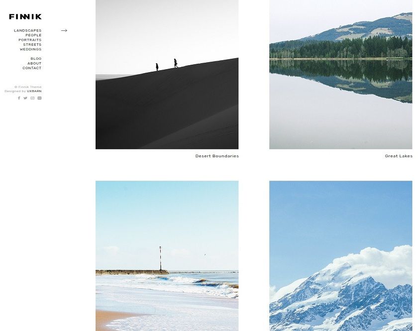 Finnik - Minimal WordPress Theme for Photographers