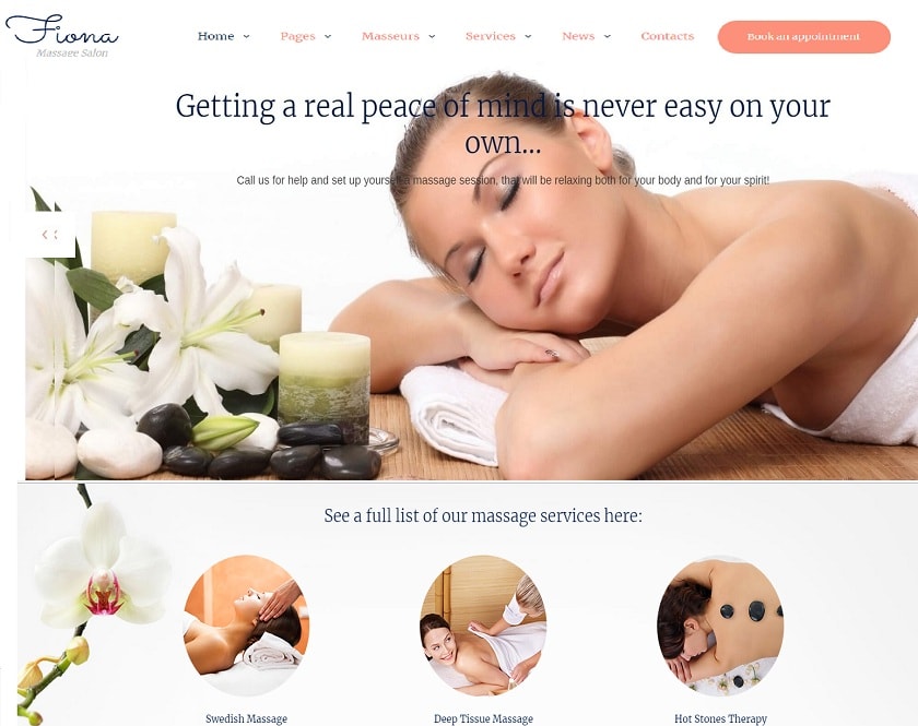 Fiona - Delight Spa and Massage Salon Responsive WordPress Theme
